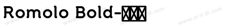 Romolo Bold字体转换